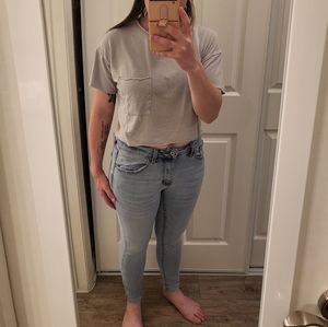 Straight Leg Light Blue Jeans